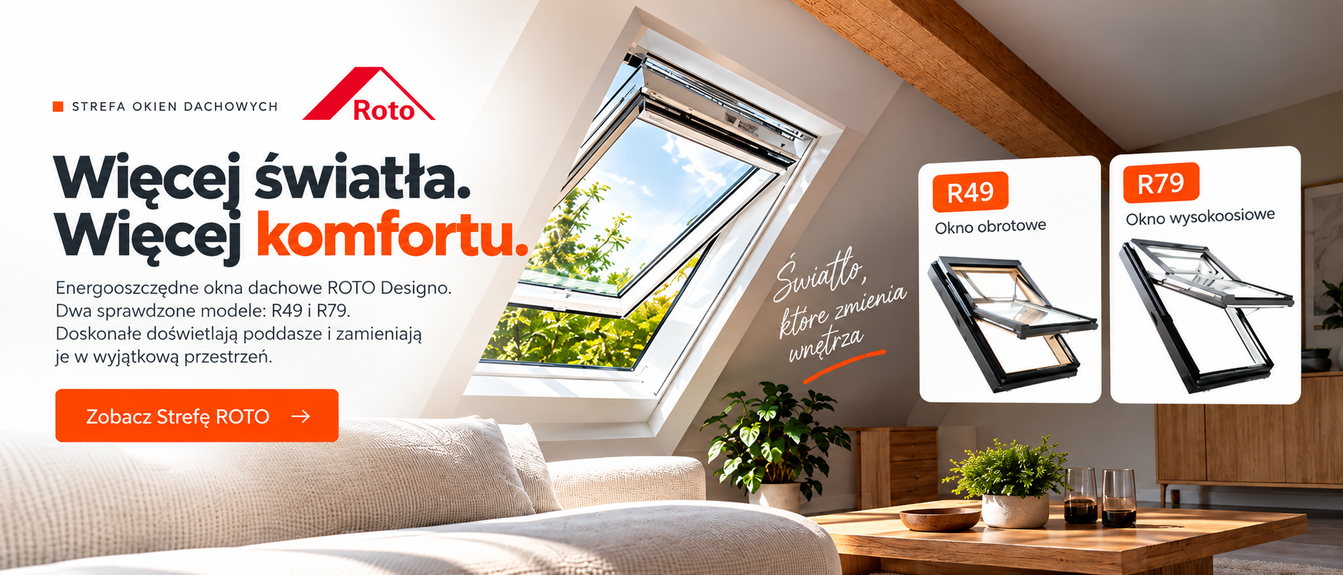 Okna dachowe ROTO Designo R49 i R79 – zobacz ofertę StrefaBudowy